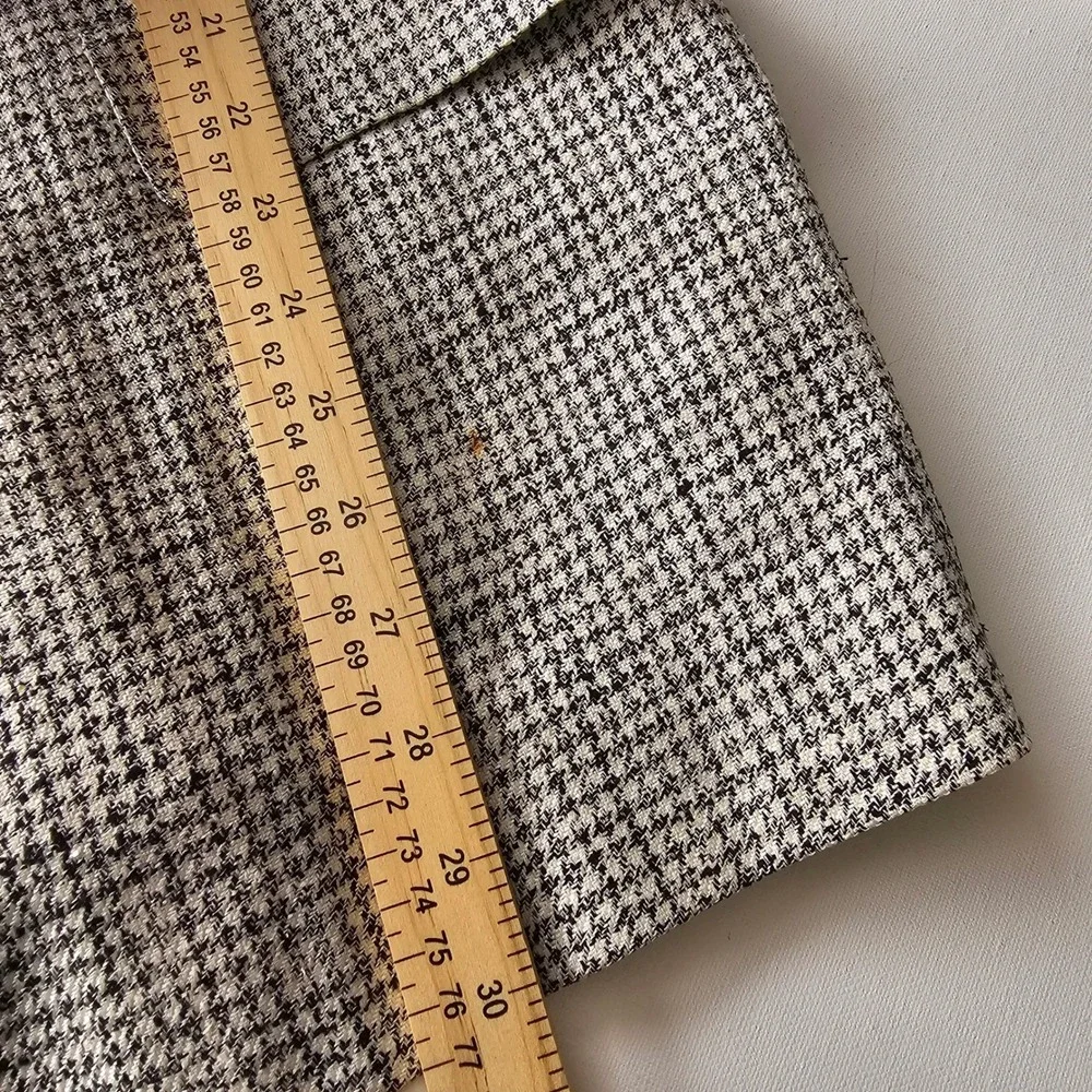 Vintage Christian Dior Monsieur Houndstooth Tweed Silk Blazer Oversized Mens 40*